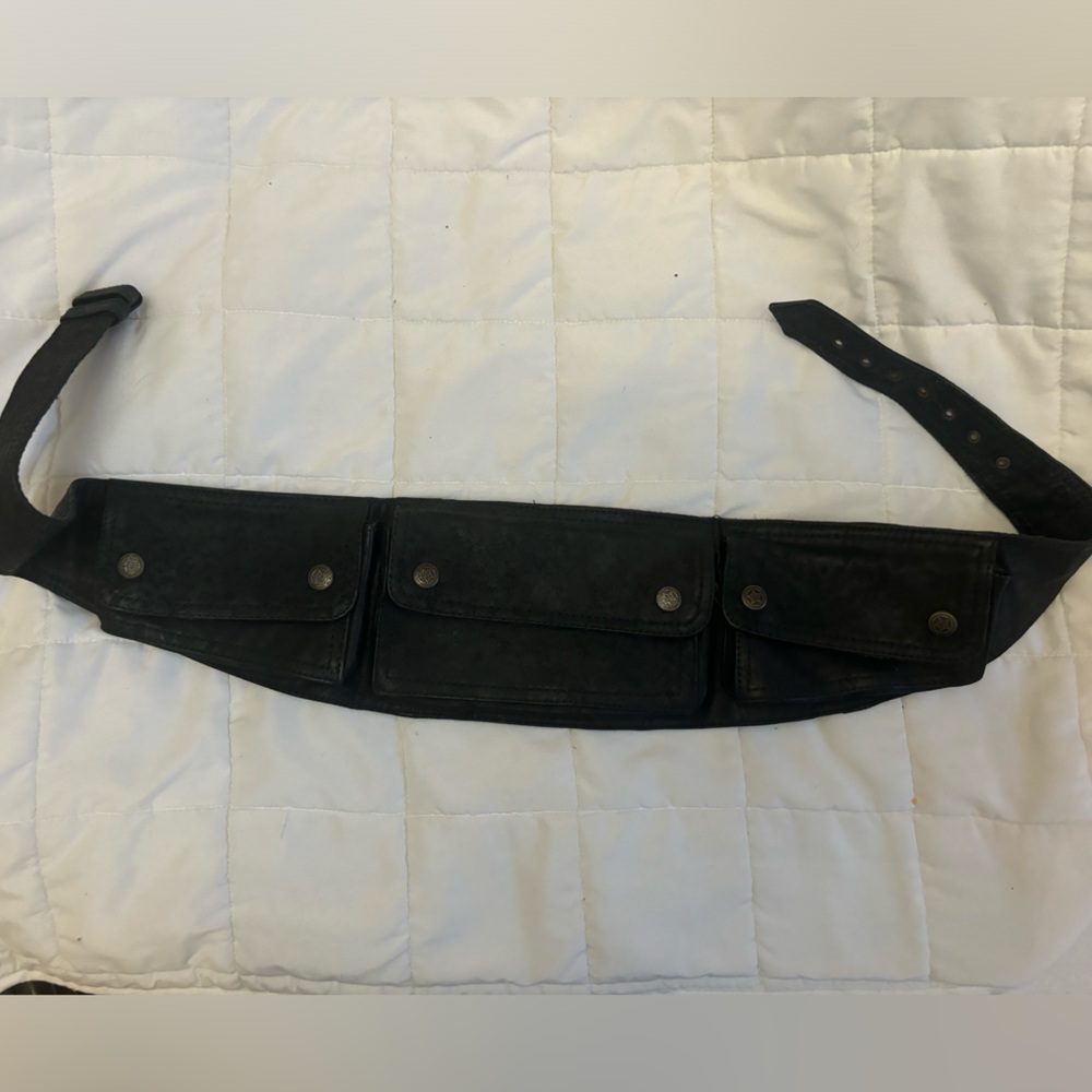 Faux leather belt bag